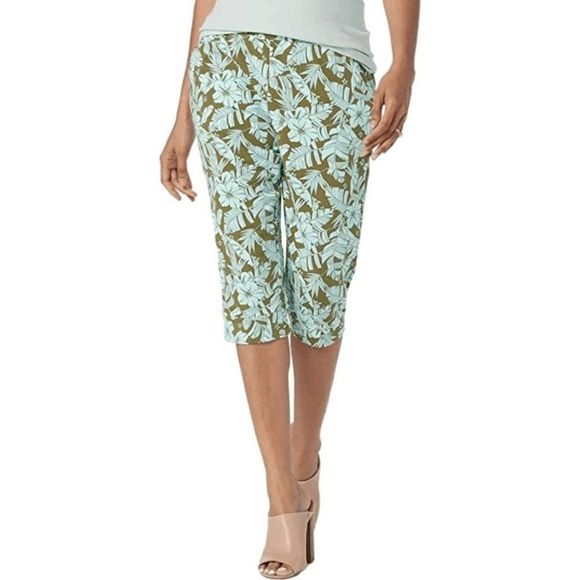 AnyBody Pants - AnyBody women's Cozy Knit Terry Printed Ultra Crop Pant